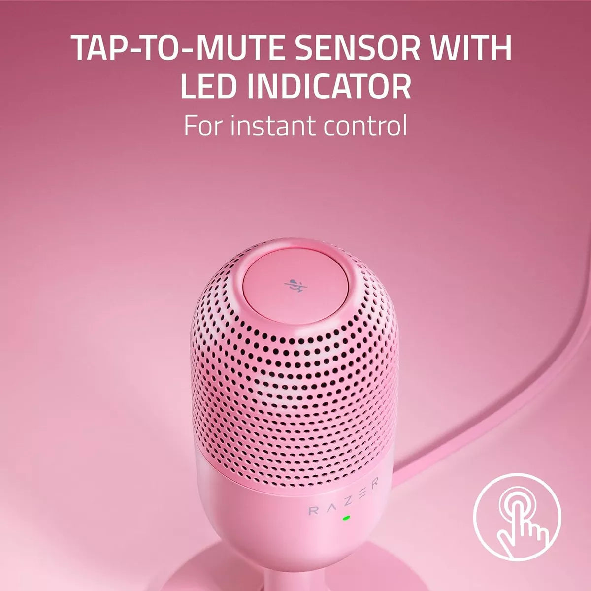 Micrófono Gamer, Razer Seiren V3 Mini Usb, Rosa Quartz (ca)