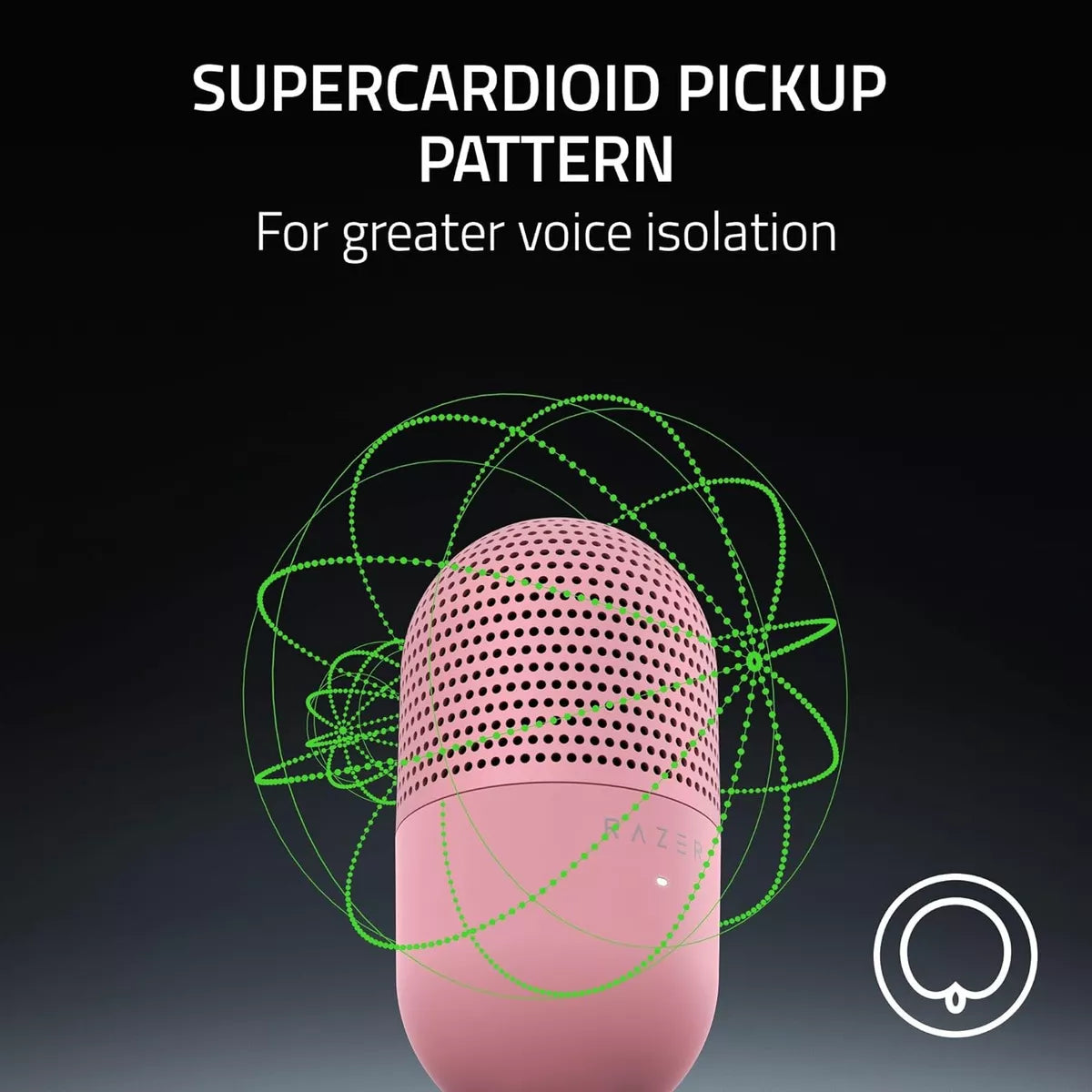 Micrófono Gamer, Razer Seiren V3 Mini Usb, Rosa Quartz (ca)
