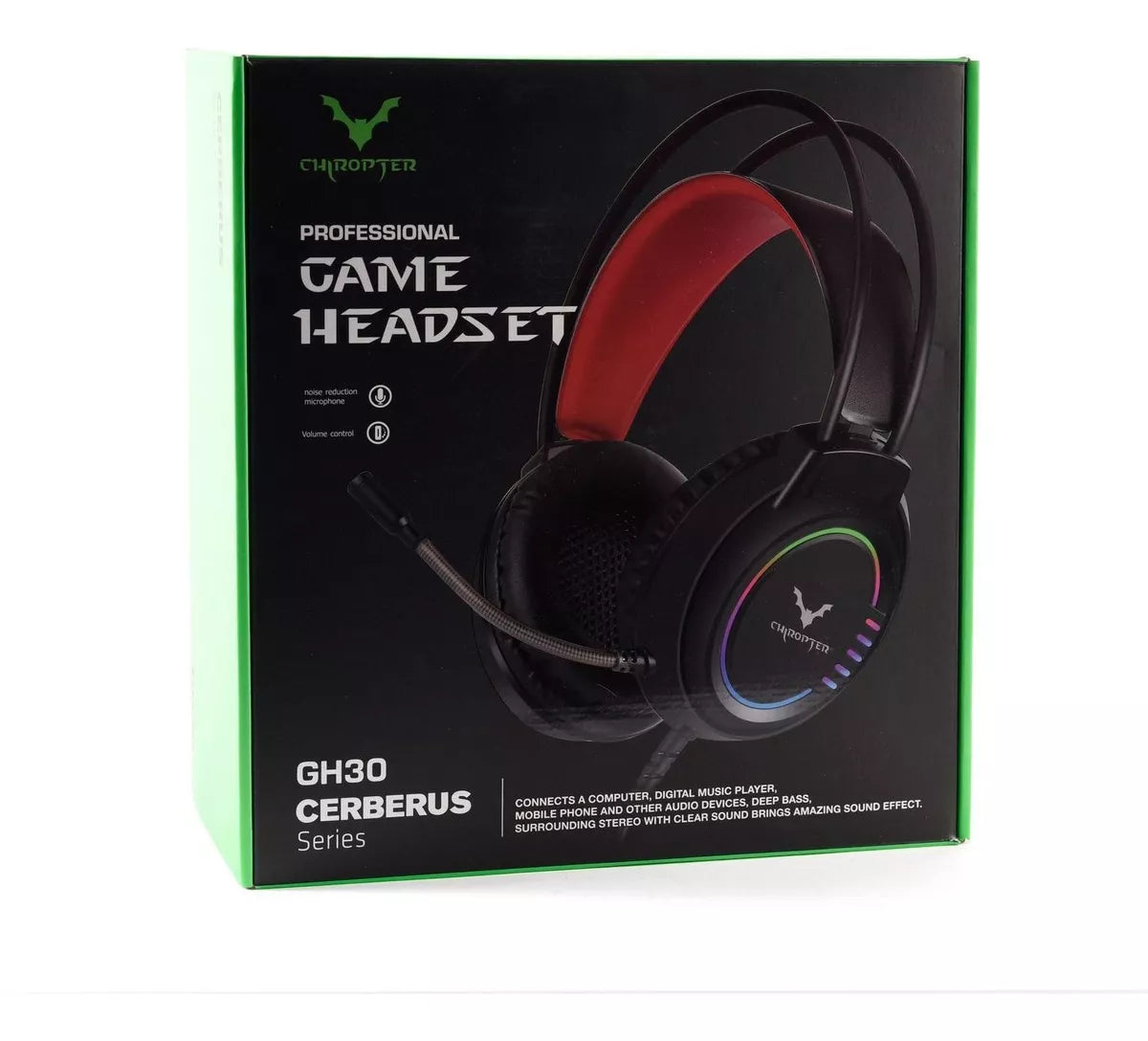 Audífonos Gamer WESDAR RGB 3.5MM BLACK RED(co)