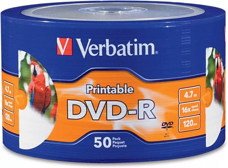 DVD-R VERBATIM IMPRIMIBLE 4.7GB 16X PACK 50UN