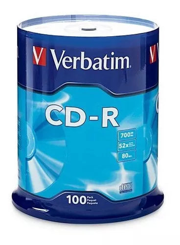 CD-R VERBATIM 80MIN 700MB 52X PACK 100UNI