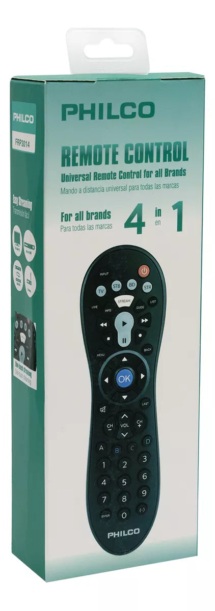 CONTROL REMOTO UNIVERSAL PARA TV FRP3014 PHILCO (F)