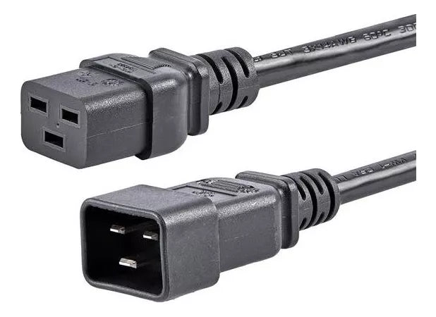 6 ft Heavy Duty 14 AWG Computer Power Cord - C19 to C20 - 14 AWG Power Cable - IEC 320 C19 to IEC 320 C20 Extension Cord