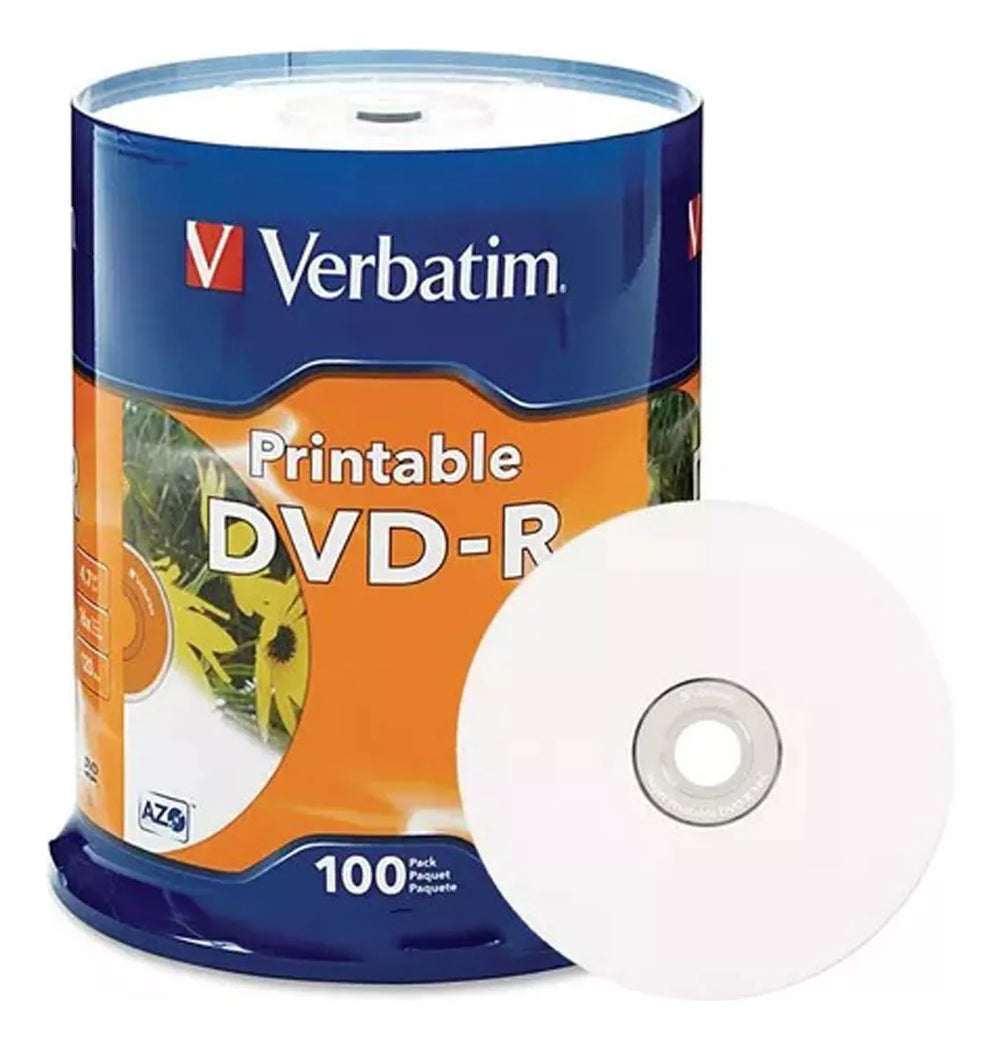 DVD-R VERBATIM SUPERFICIE DE MARCA 4.7GB 16X 100PACK