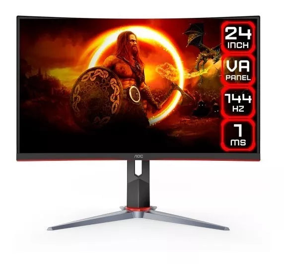 Monitor Gamer Curvo de 24" AOC, 144Hz vía HDMI y 165Hz vía