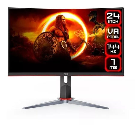 Monitor Gamer Curvo de 24" AOC, 144Hz vía HDMI y 165Hz vía