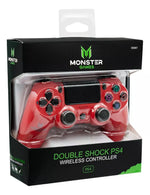JOYSTICK PS4 BLUETOOTH MONSTER GAMES RED - Foto 1