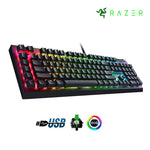 Teclado Gamer - Razer BlackWidow V4 (Green Switches) Mecánico - 100% FullSize RGB - USB 2.0 - Inglés - Black (ca) - Foto 3