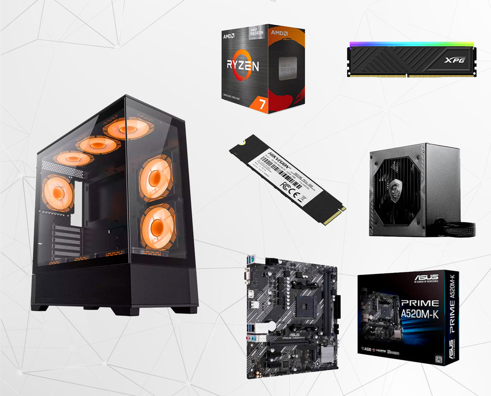 PC GAMER VORTEX 10/ R7 5700G/16GB rgb/1TB NVMe Freedos (DIGI)