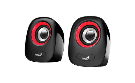 PARLANTES GENIUS SP-Q160, 6W, USB 2.0, JACK 3.5MM, NEGRO-ROJO
