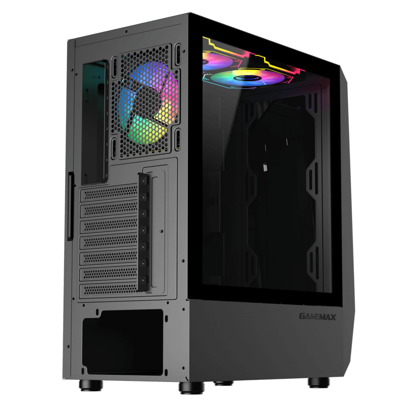 Gabinete Gamer TIME BANDIT/2 FAN TOP RGB 1 FAN REAR/SIN FUENTE GAMEMAX (os)