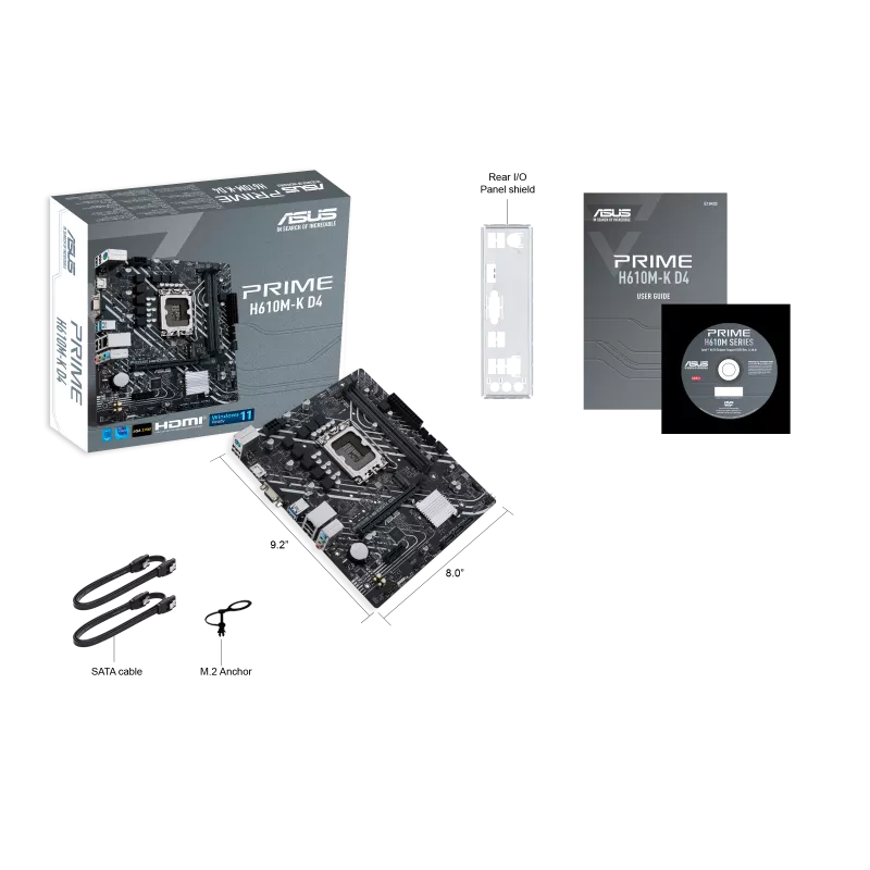 MB S/1700 H610M-K-D4 MATX/VGA/USB3.0/PCIE ASUS (OP)
