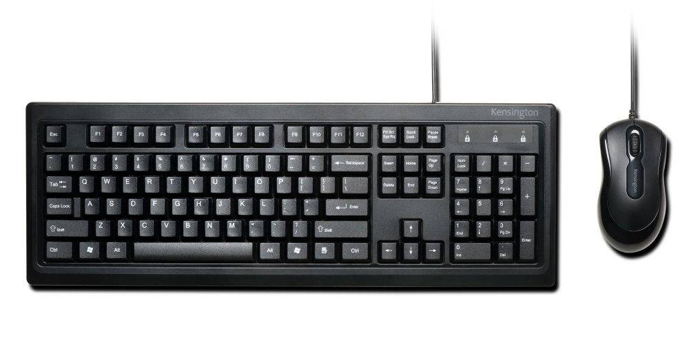 Kit Teclado Mouse Kensington Alámbrico For Life, Desktop Set