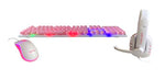 Kit Gamer Teclado, Mouse y Audífonos Vivitar LvlUp, Español, USB, LED Multicolor, Rosa - Foto 2