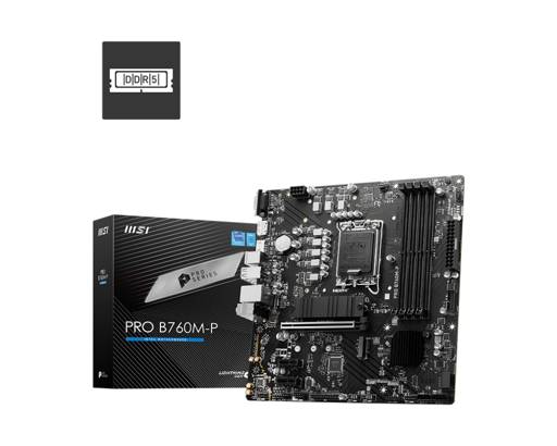 Placa Madre MSI PRO B760M-P DDR5, LGA 1700, 4x DDR5, HDMI, VGA, 2x M.2, 4x SATA 6G, Micro-ATX (OT)