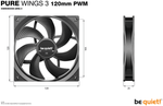 Ventilador y enfriamiento de computadores 120 mm PURE WINGS 3 PWM - Foto 4