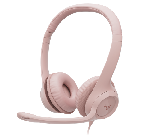 Logitech Audifono USB H390 cancelacion de ruido ROSE (INTCX)
