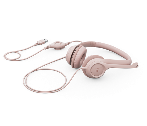 Logitech Audifono USB H390 cancelacion de ruido ROSE (INTCX)