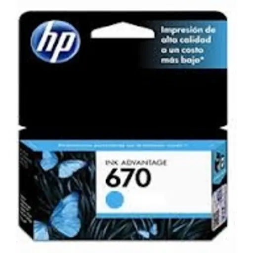 CZ114AL CARTRIDGE HP 670 CYAN
