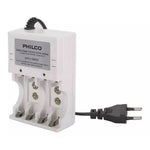 CARGADOR C/2 PILAS AA 2700 MAH + 2 AAA 1200 MAH PRE-CARGADAS PHILCO (F) - Foto 2