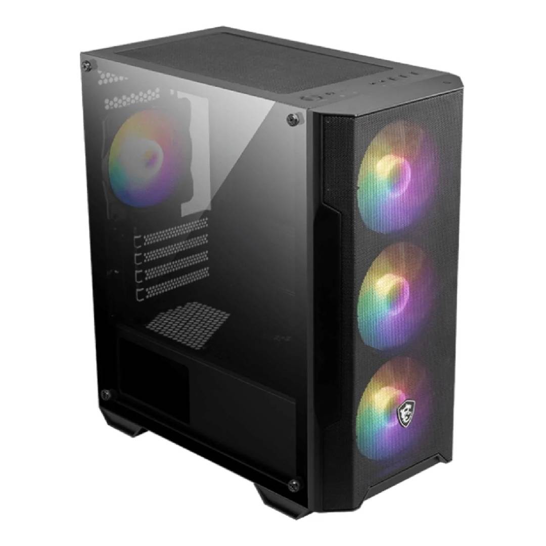 GABINETE GAMER MAG FORCE M100A/3FAN F 1 FAN TRASERO/SIN FUENTE MSI