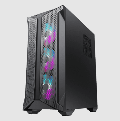 Gabinete Gamer A21 BLK FRONTAL MESH/ LATERAL Vidrio Temprano  Sin Fuente (ot)