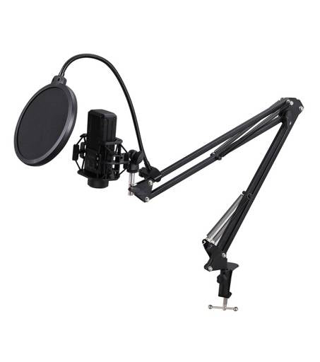 Micrófono para Streaming Philco, con Brazo Ajustable y anti-POP, USB (rp)
