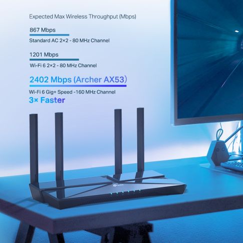 ROUTER AX3000 DUAL BAND GIGABIT WI-FI 6 ARCHER AX53 (F)