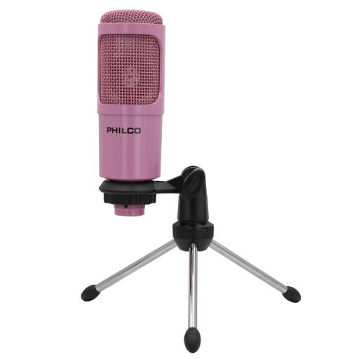 Micrófono Condensador para Streaming Philco USB 31623 Rosado (rp)