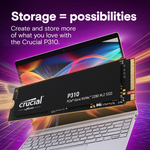 SSD Crucial P310 1TB NVMe PCIe 4.0 M.2 2280 7100MB/s (op) - Foto 2