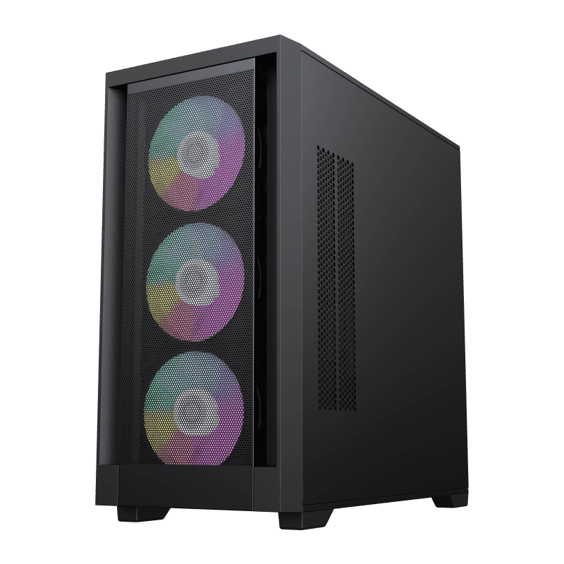 Gabinete Gamer DEFENDER MESH/1 FAN ARGB/ATX/MATX/SIN FUENTE GAMEMAX (os)