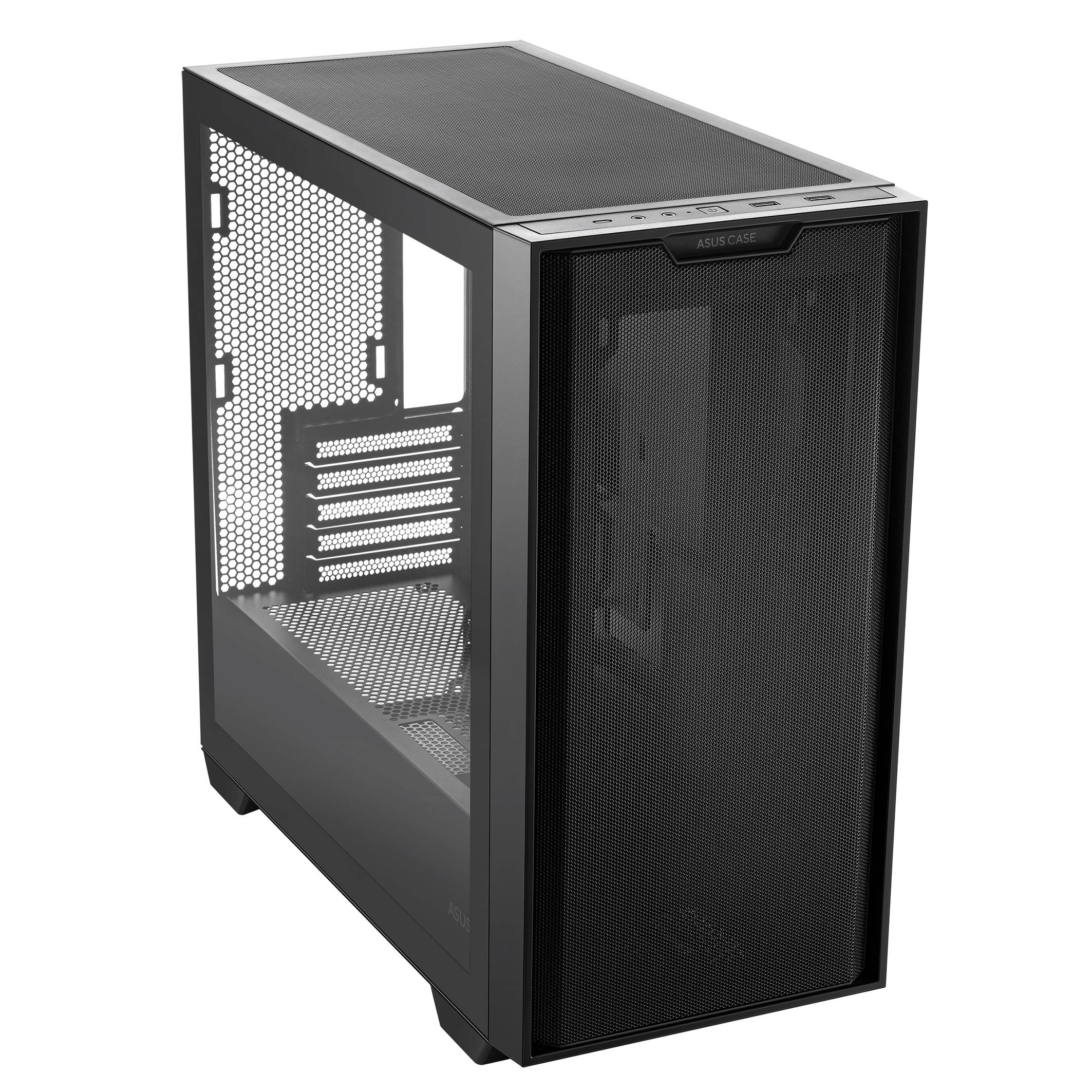 Gabinete Gamer A21 BLK FRONTAL MESH/ LATERAL Vidrio Temprano  Sin Fuente (ot)
