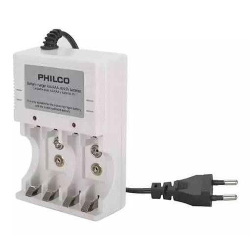 CARGADOR C/4 PILAS AAA 1200 MAH PRE-CARGADAS PHILCO (F)