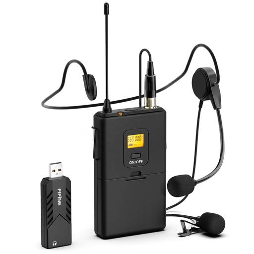 Micrófono Inalámbrico USB de Solapa Fifine K031B (rp)