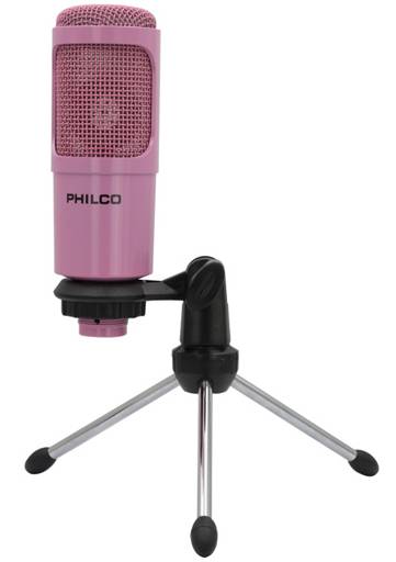 Micrófono Condensador para Streaming Philco USB 31623 Rosado (rp)