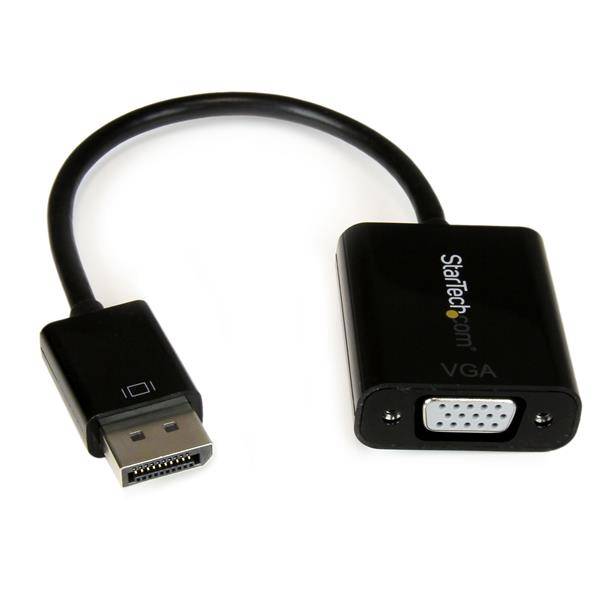 DisplayPort 1.2 to VGA Adapter Converter - DP to VGA Converter with DisplayPort 1.2 Support - Connect your DisplayPort computer to a VGA Projector or Monitor - Black - 1920x1200