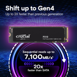 SSD Crucial P310 1TB NVMe PCIe 4.0 M.2 2280 7100MB/s (op) - Foto 3